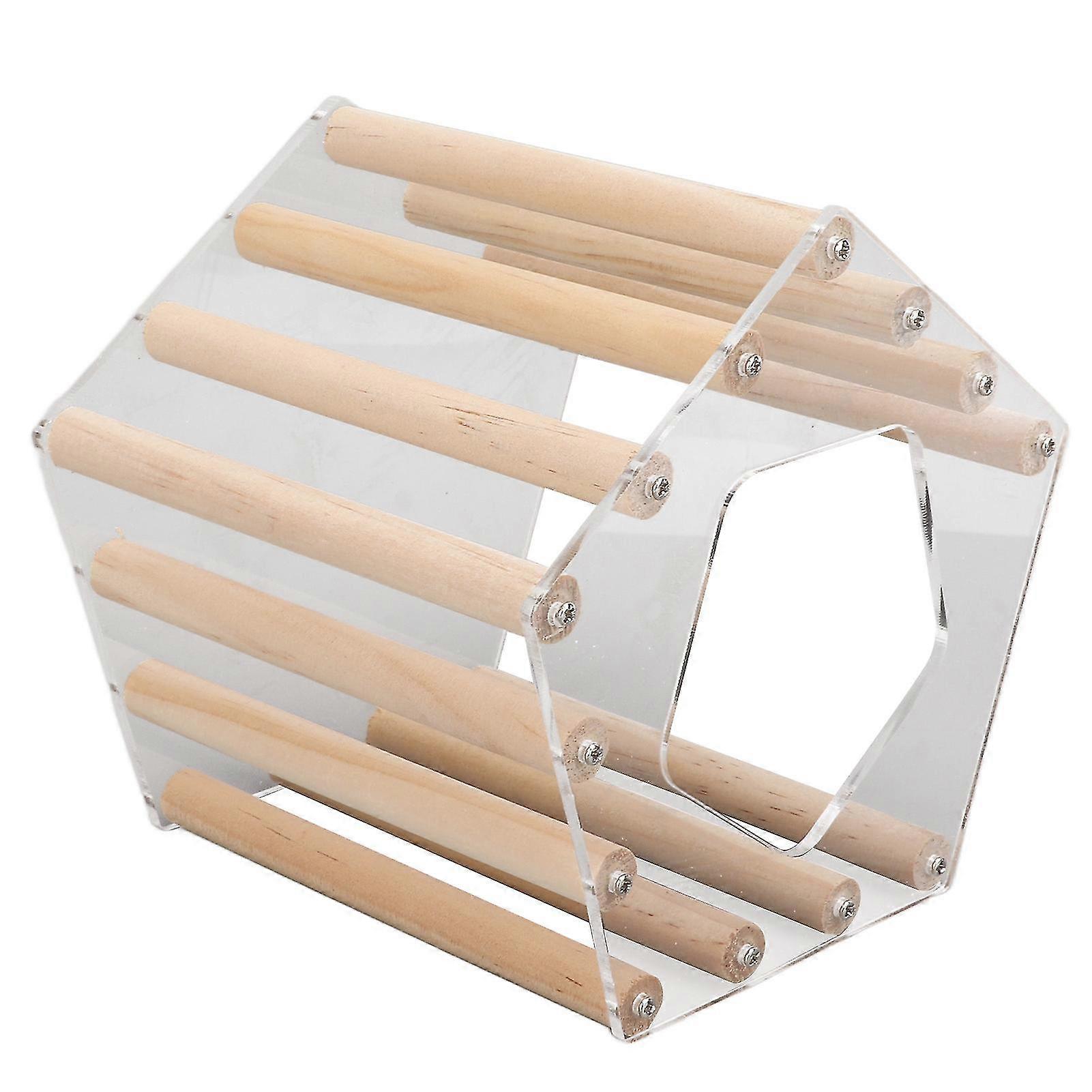 Wooden Hamster House - Minimalist Pentagonal Design for Golden BearL Hamsters