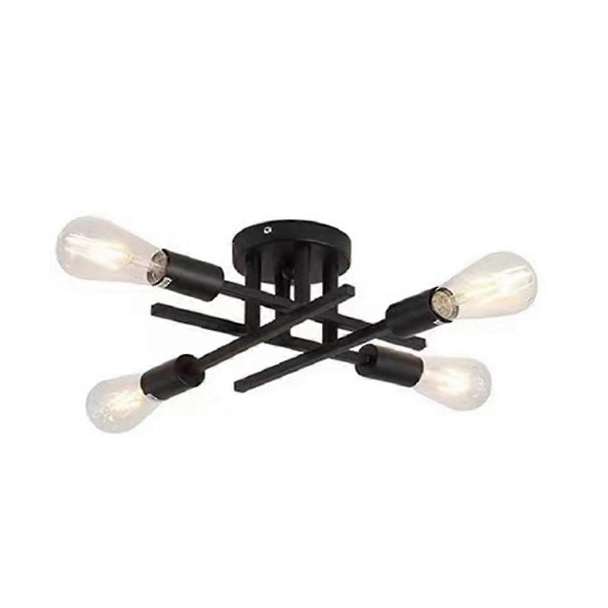 Industrial Style American Ceiling Lamp Corridor Aisle Living Room Chandelier Semi-recessed Ceiling Lamp (without Lamp)