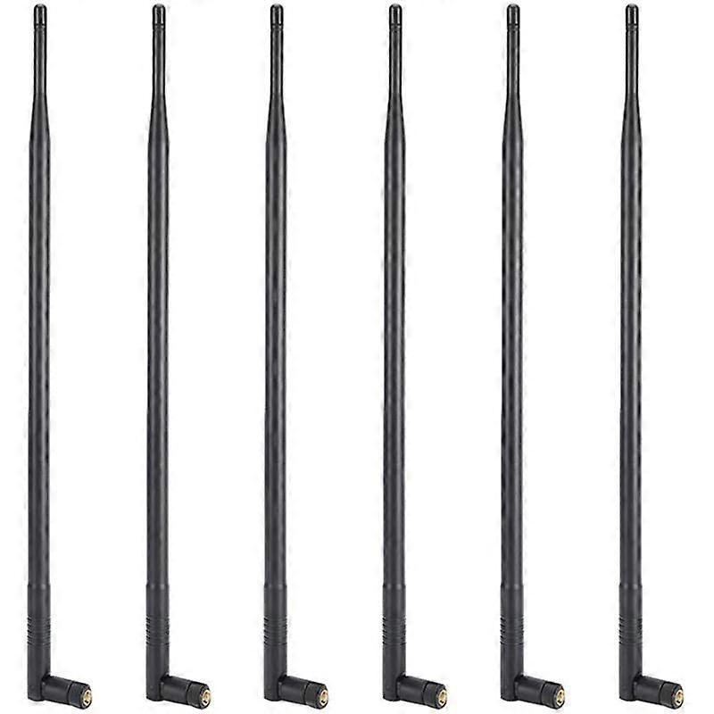 6X 12DBI WiFi Antenna, 2.4G/5G Dual Band High Gain Long Range WiFi Antenna with RP SMA Connector fo