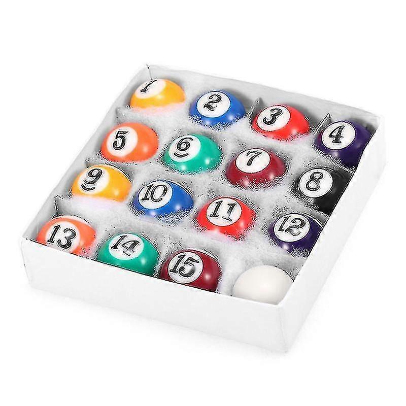 A-25mm Children Billiards Table Balls Set Resin Small Pool Cue Balls Full Set
