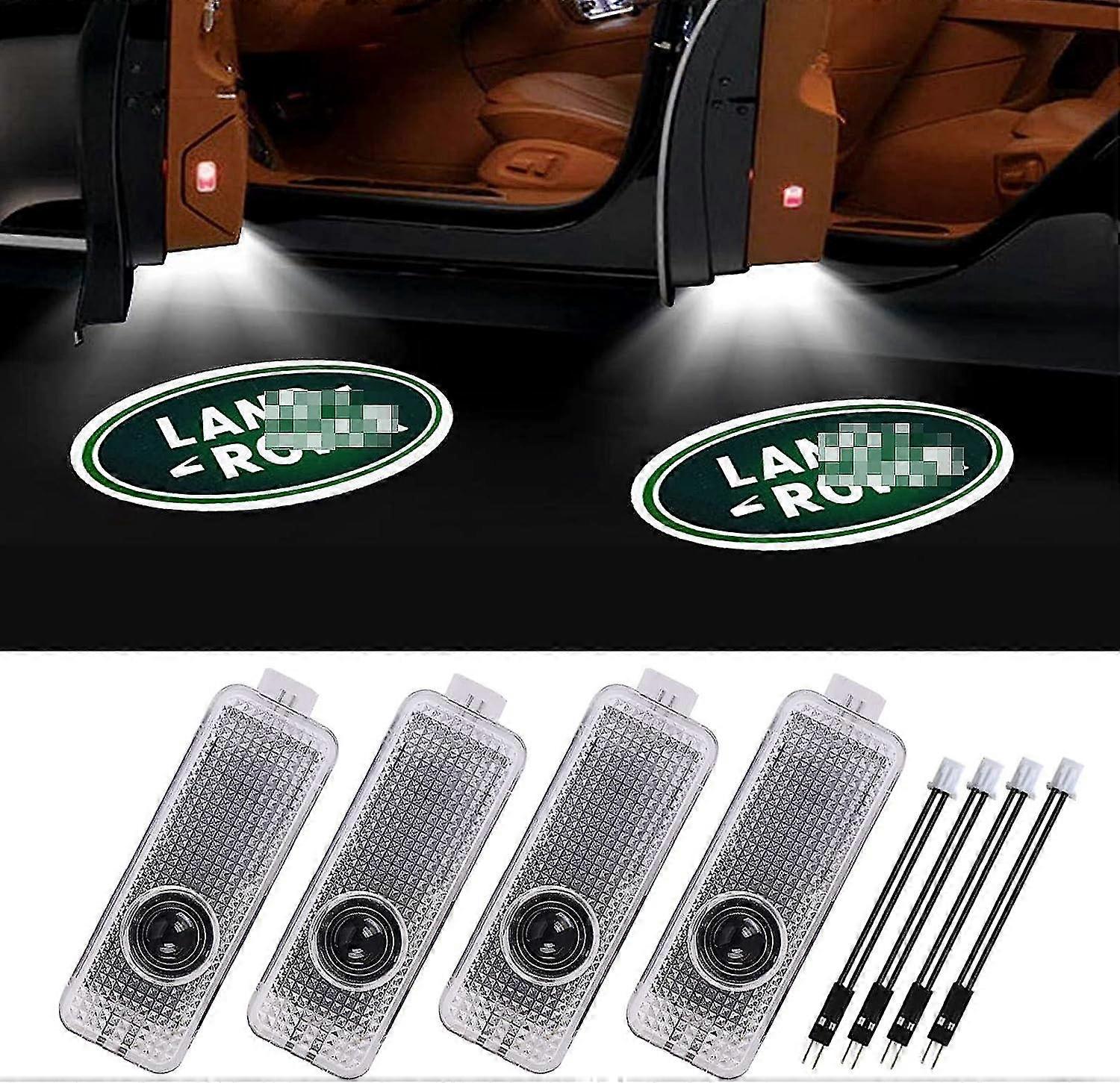 4pcs auto porta led logo luci per Land Rover, 3d wireless benvenuto proiettore fantasma ombra luce