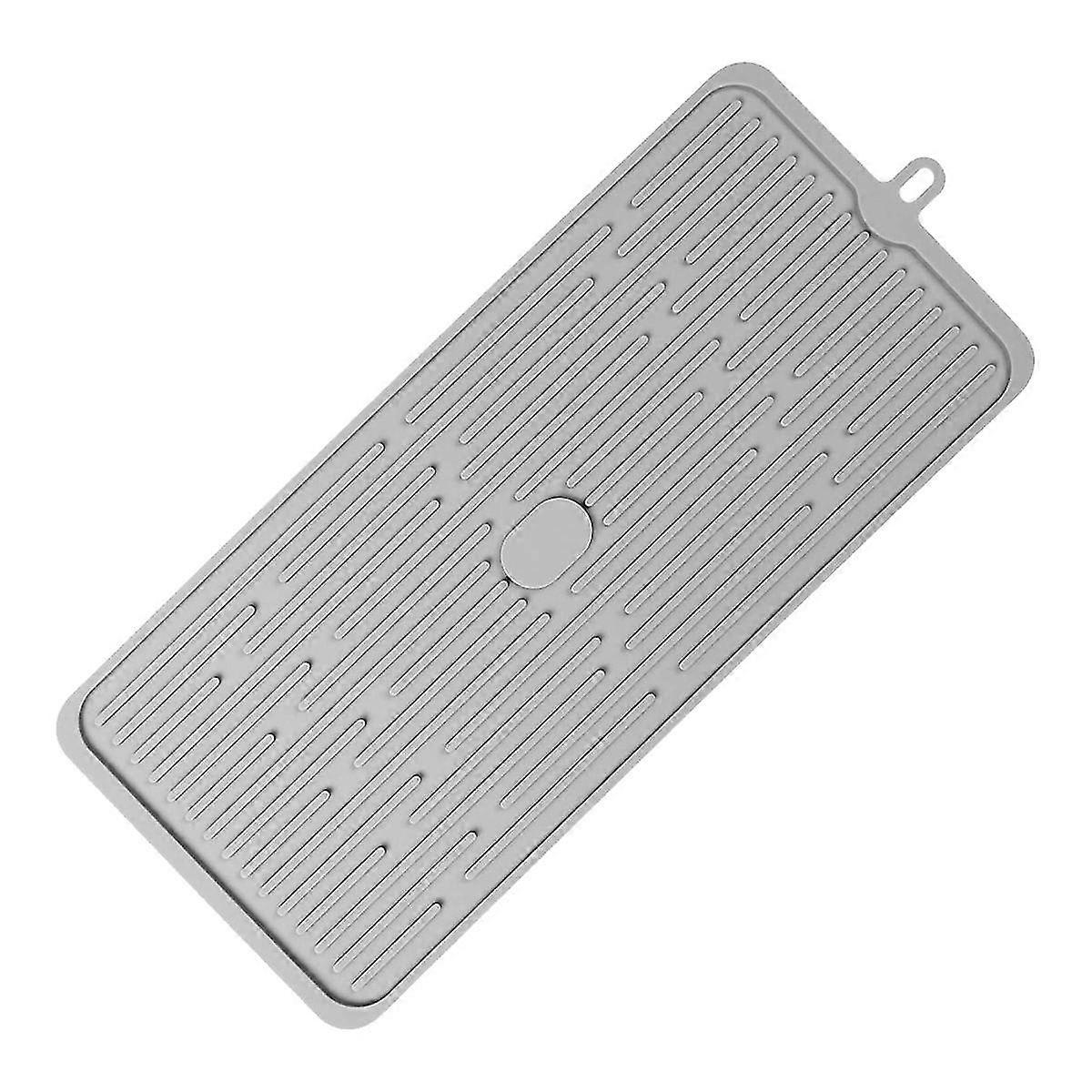 Silicone Dish Drying Mat Drain Pad Insulation Pot Mat Kitchen,gray