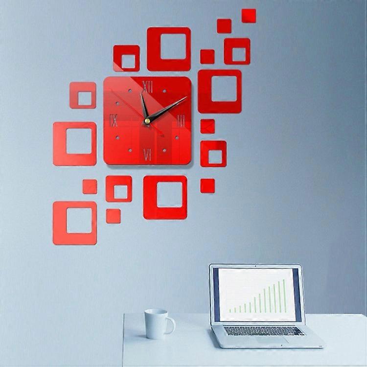 Home Mirror Surface Sticker Decorative 3D Stereo Clock
