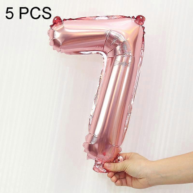 5 PCS 16 Inch Number Foil Balloons