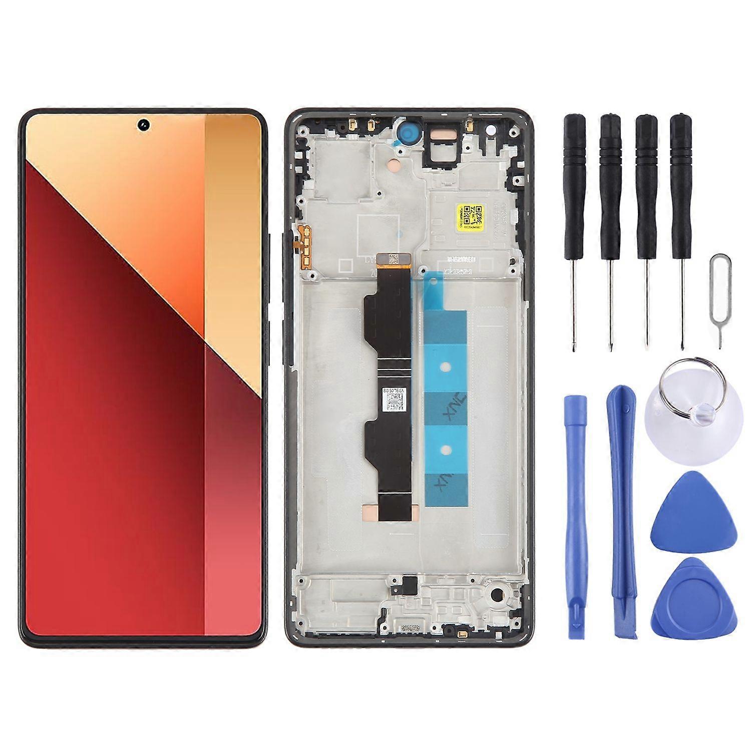 For Xiaomi Poco M6 Pro 4G AMOLED Display Complete Unit with Frame Black