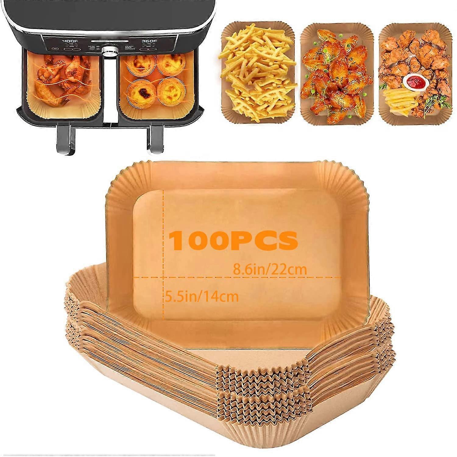 100 Pcs 8.6inch Air Fryer Disposable Liners Square