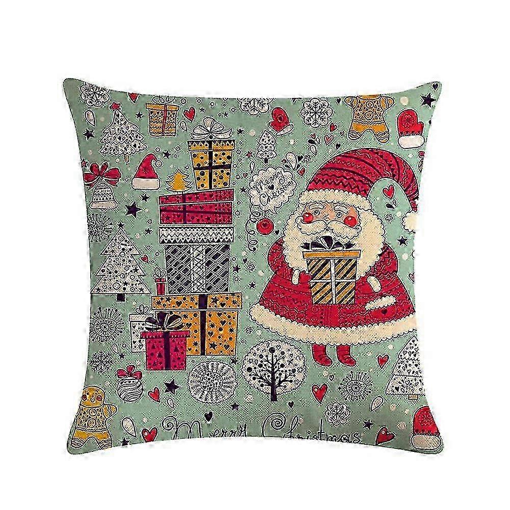 1pc  Christmas Gift Pattern Decorations  Pillowcase