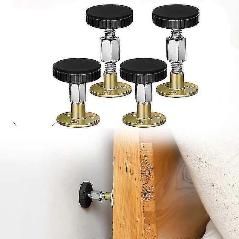 4pcs Adjustable Threaded Bed Frame Anti-Shake Tool For Beds Cabinets Sofas