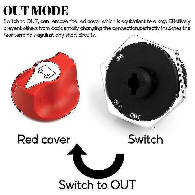 Car Battery Switch Safe Power Cut Off Isolator Rotary Disconnect Switch