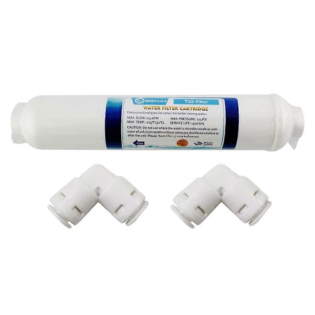 Quick Connect 10 In T33 Water Filter with 2pcs Fitting Water Purifier Inline