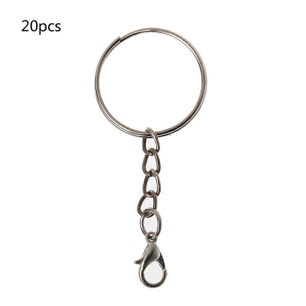 20X Lobster Clasp Hook with Keychain Rings Keychain Making Suppy for Craft
