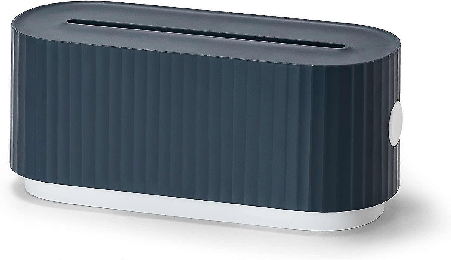 Power Cord Storage Box Large-Capacity Ventilation and Heat Dissipation Socket Wire Desktop Storage Box (Blue)