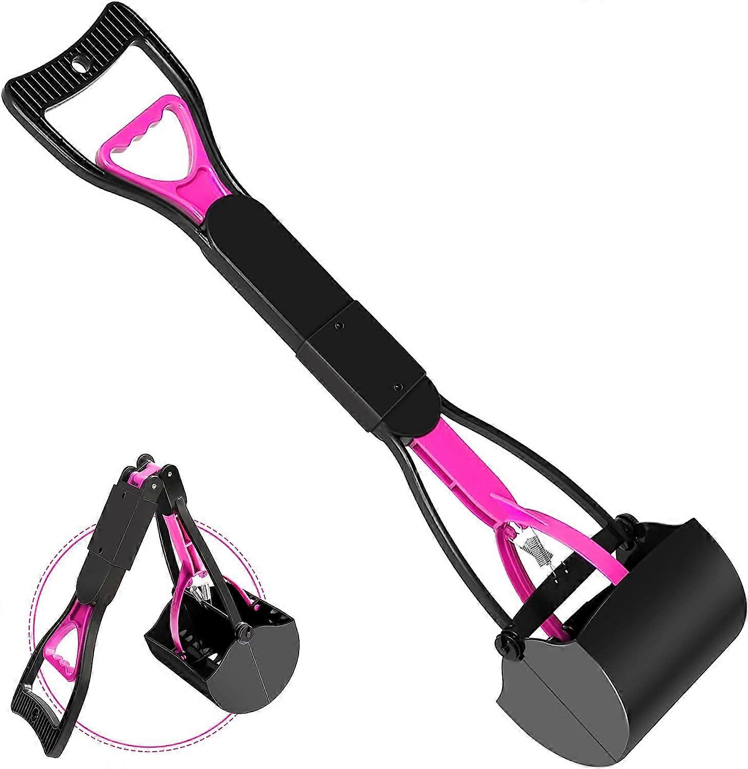 Large Small Dog Poop Scoop, Folding Dog Poop Scoop for Yard, Long Handled Pet Poop Scoop with Durable Spring, Pet Jaw Scooper for Picking up Grass and