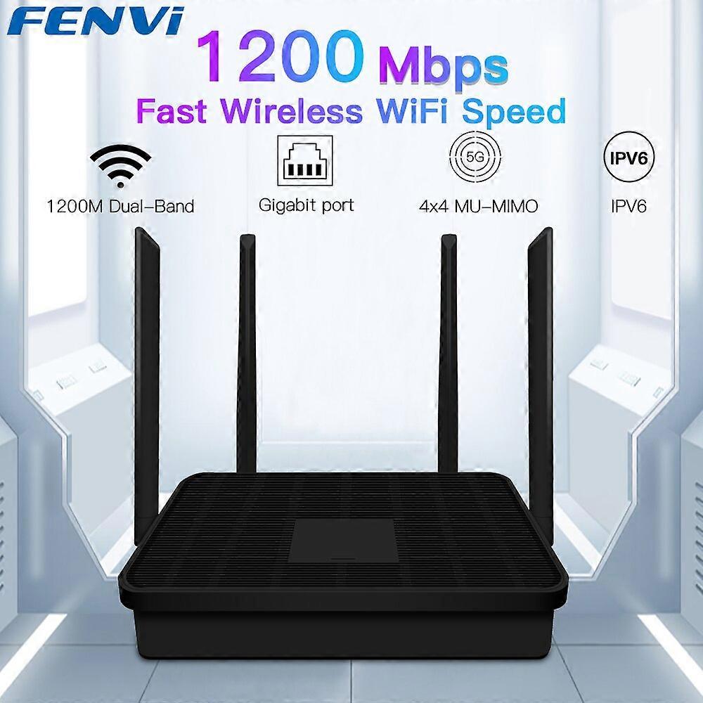 FENVI Wi-Fi Router 1200Mbps 5GHz Gigabit Ethernet Router Dual Band 2.4Ghz Wireless Network WiFi Repeater With 4x5dBi Antennas