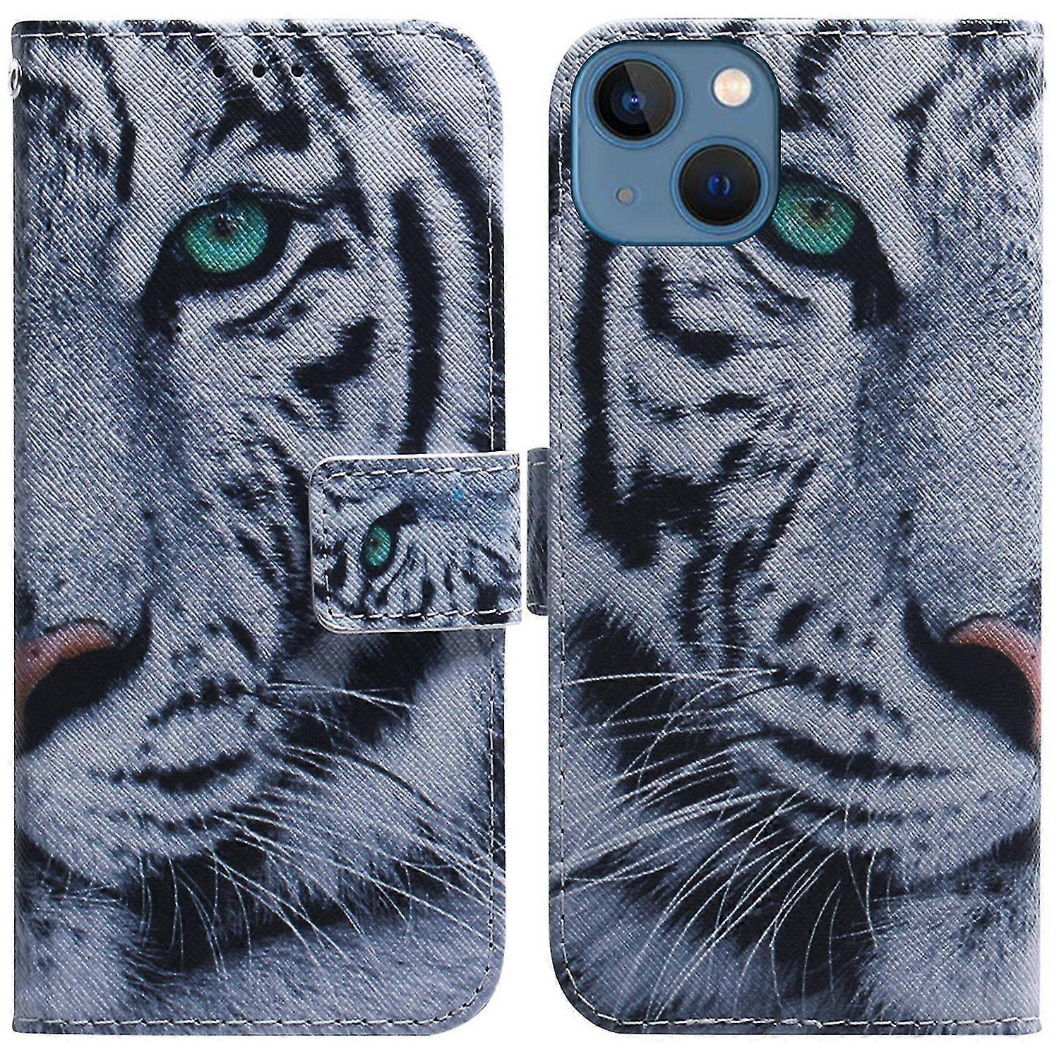 For Iphone 15 Pattern Printing Flip Cover Pu Leather Stand Wallet Phone Case