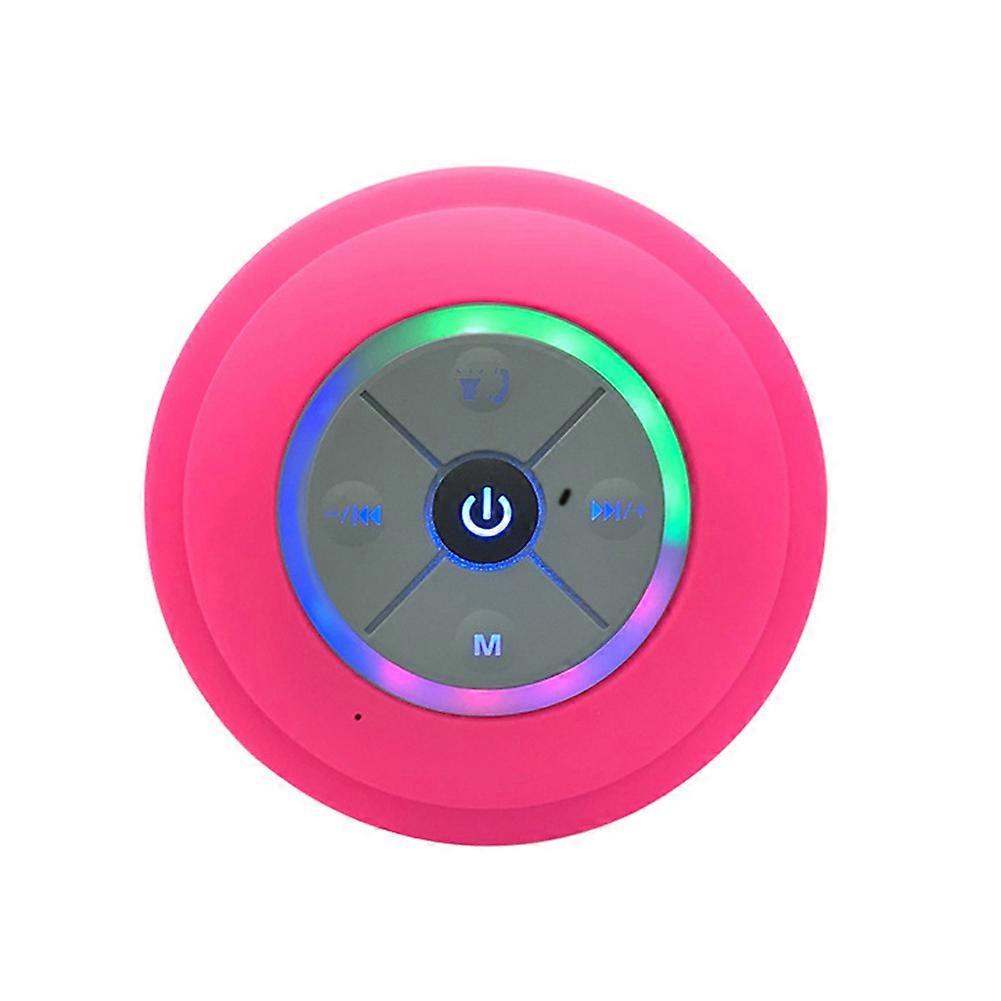 Q9 Imperméable à l’eau sans fil LED Appel mains libres Carte TF Haut-parleur compatible Bluetooth avec ventouse