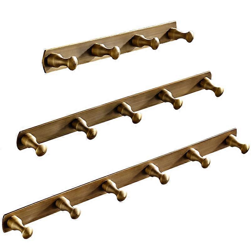 Antik badrumskrok Mässing Väggmonterad Vintage Row Hook Coat Hooks Dekorativa kläder Hook Handduk