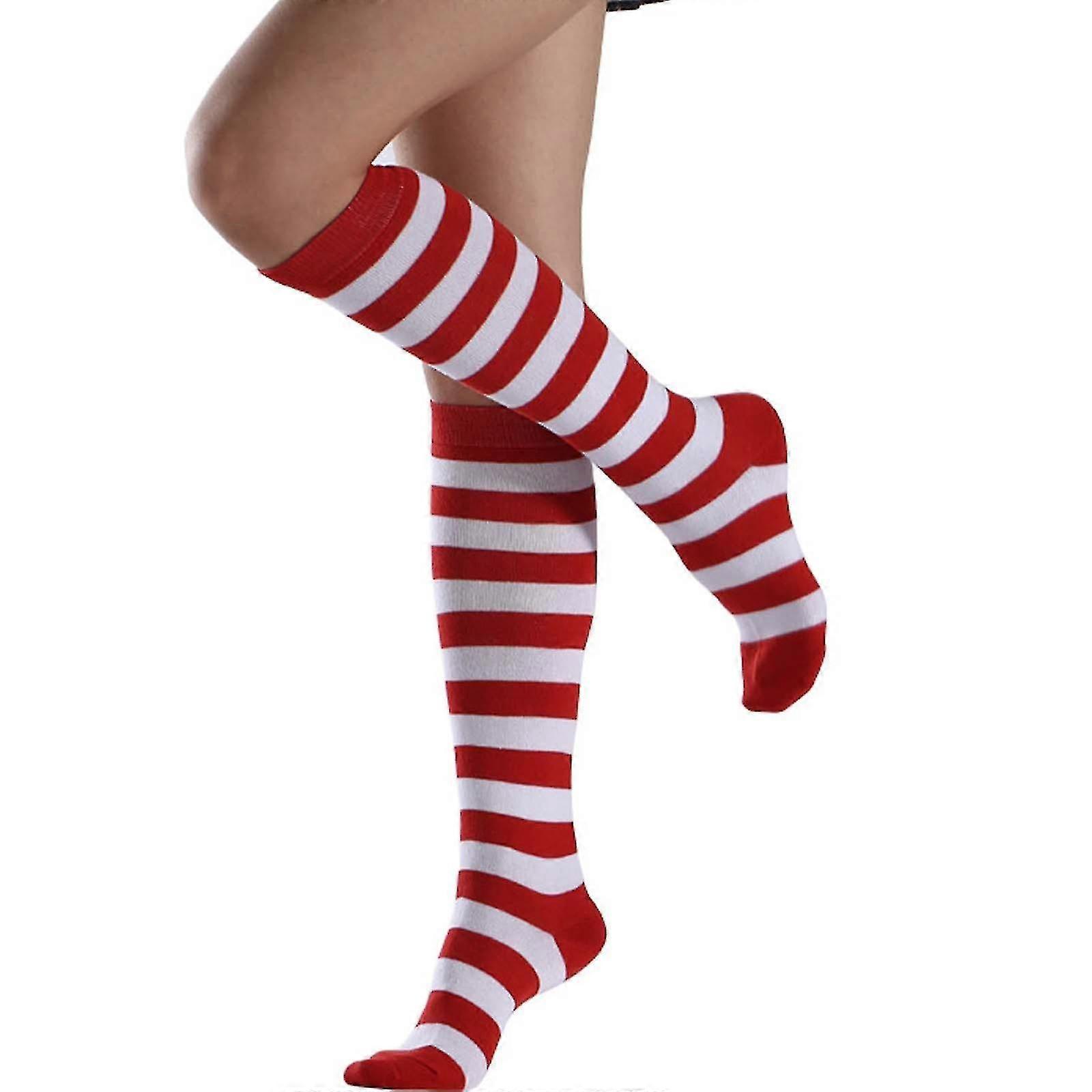 Donna Stripe Mini Lunghezza Cosplay Cotone Moda Calzino Lungo Calze Comode