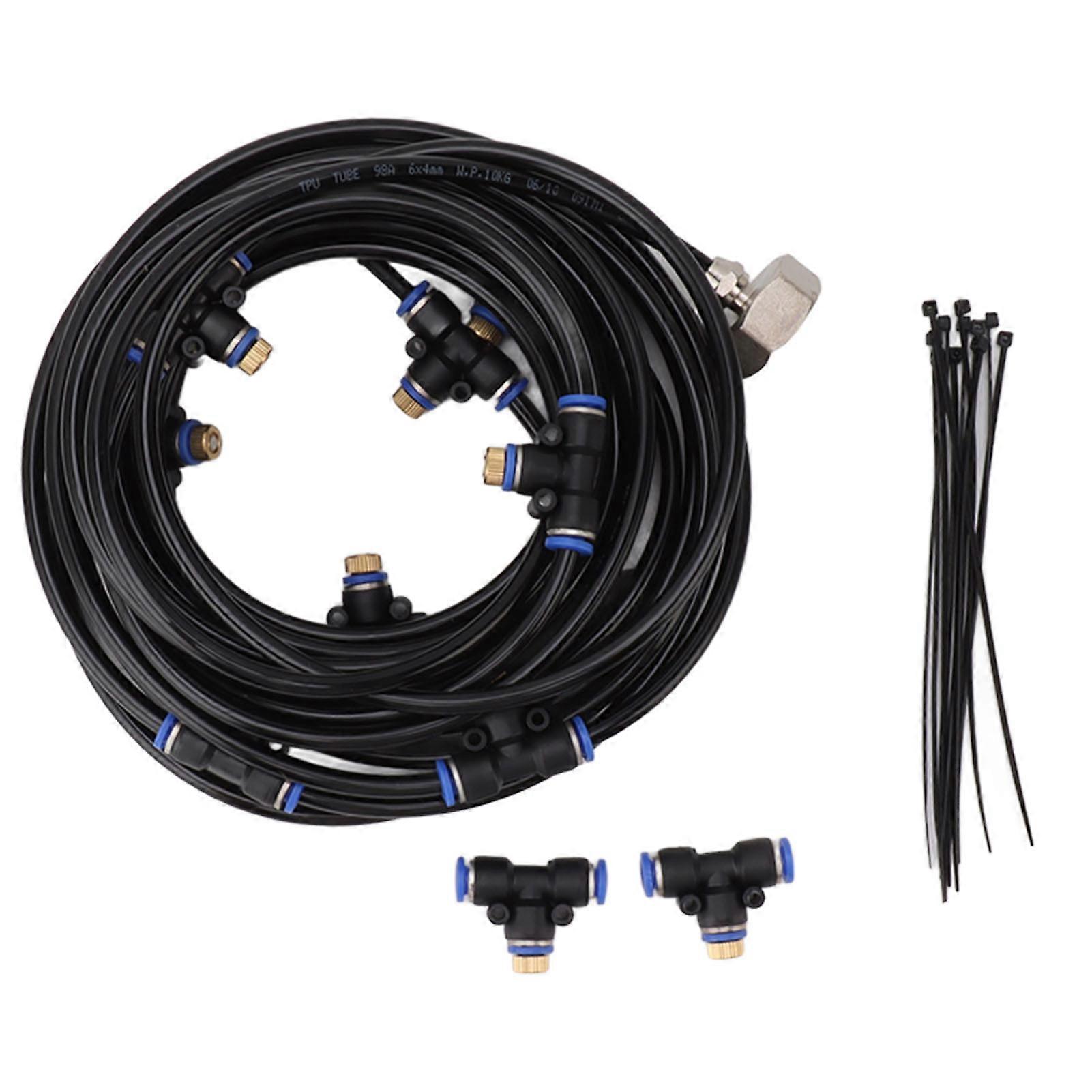 Patio Misting Koelsysteem Achtertuin Kas Water Mist 8m 26ft Slang 3/4in Aansluiting Messing Mondstukset