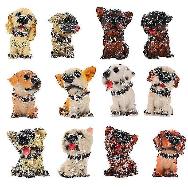 12pcs Figurine di cane
