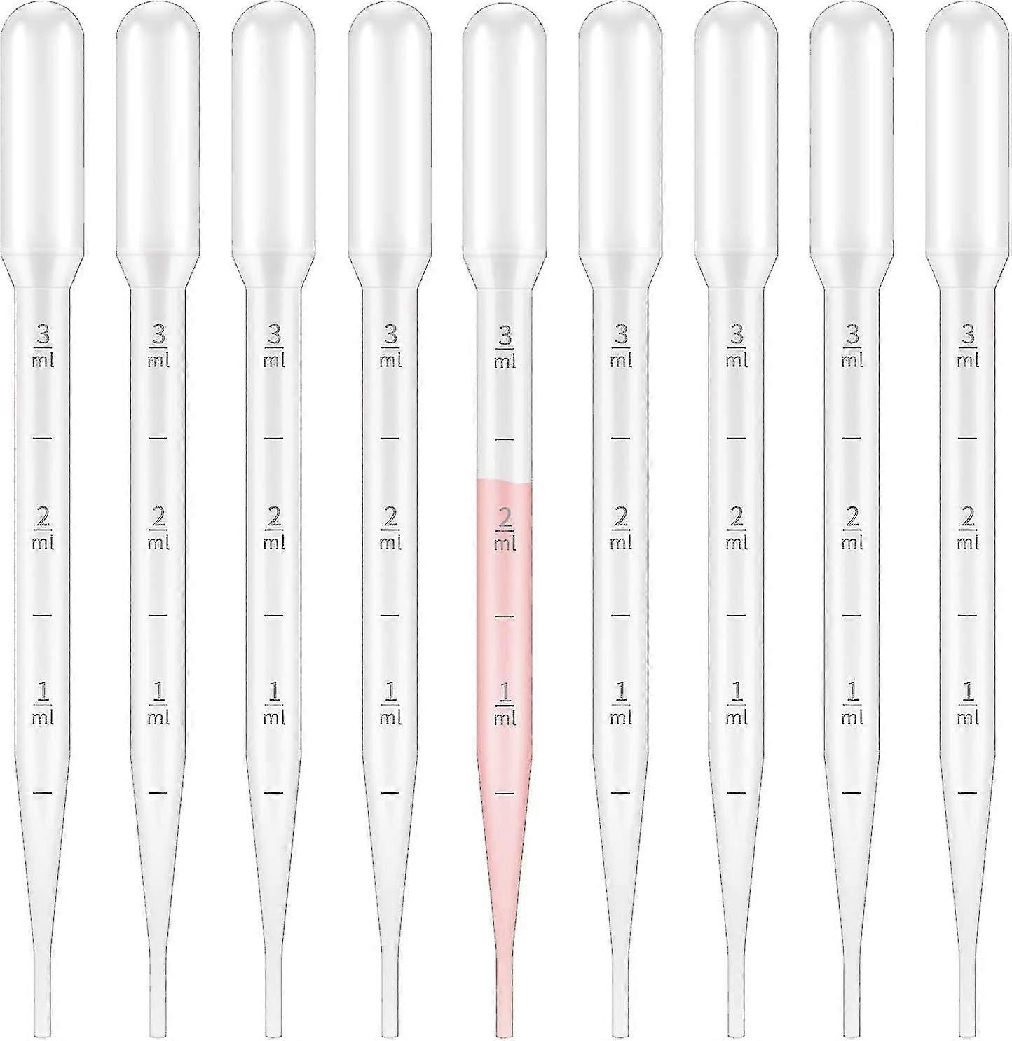 100 Pieces Pipettes, Transparent Graduated Pipettes, Transfer Pipettes For Laboratory, Classroom, Experiment
