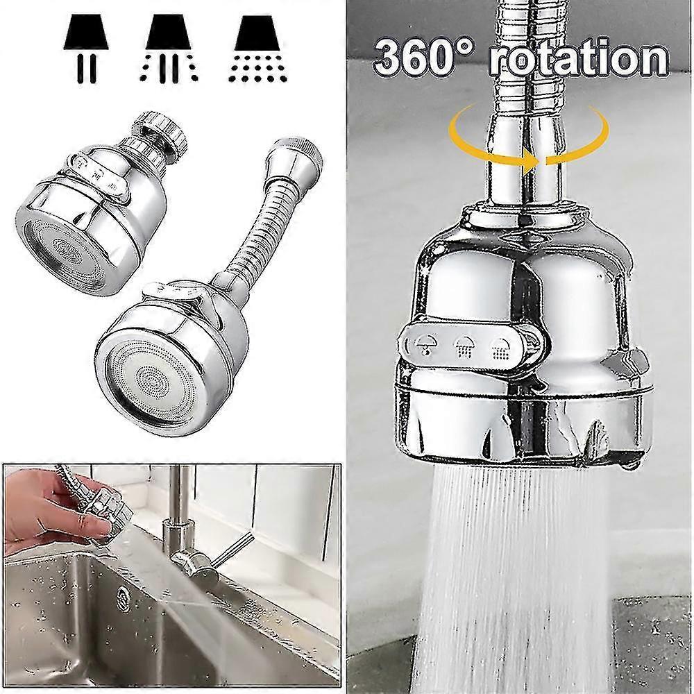 Faucet Sprayer Attachment 360 Rotating Faucet Aerator Sink Sprayer Adjustable Kitchen Sink Tap Head Water Saving Extend Nozzle