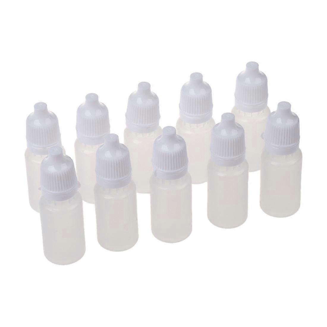 10 Pcs 10 Ml 1/3 Ldpe Plastic Childproof Dropper Bottles Oil Lotion