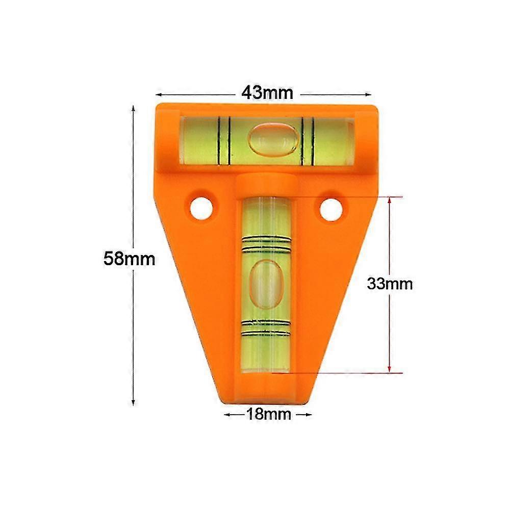 Mini T Type Spirit Level Measurement Instrument Triangular T-type Bubble Shell Plastic Rv Measuring Tools