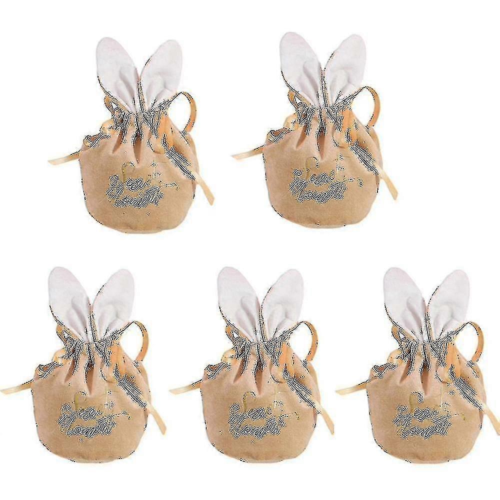 Rabbit Ear Flannel Candy Bag, Gift Bag (yellow)