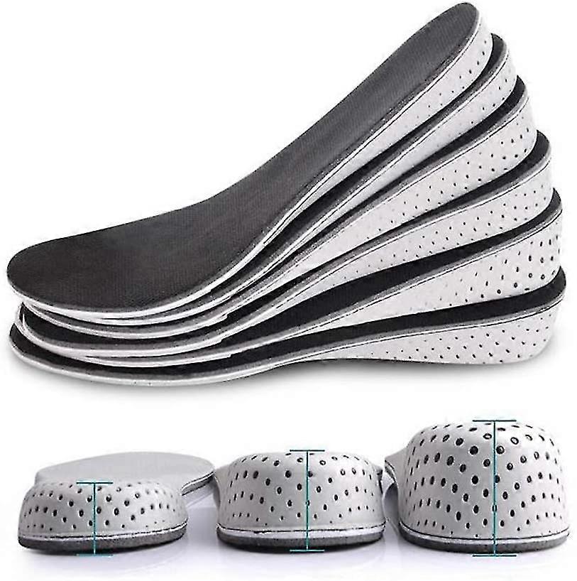 1pair Soft Breathable Memory Foam Full Length Height Increase Insole Invisible
