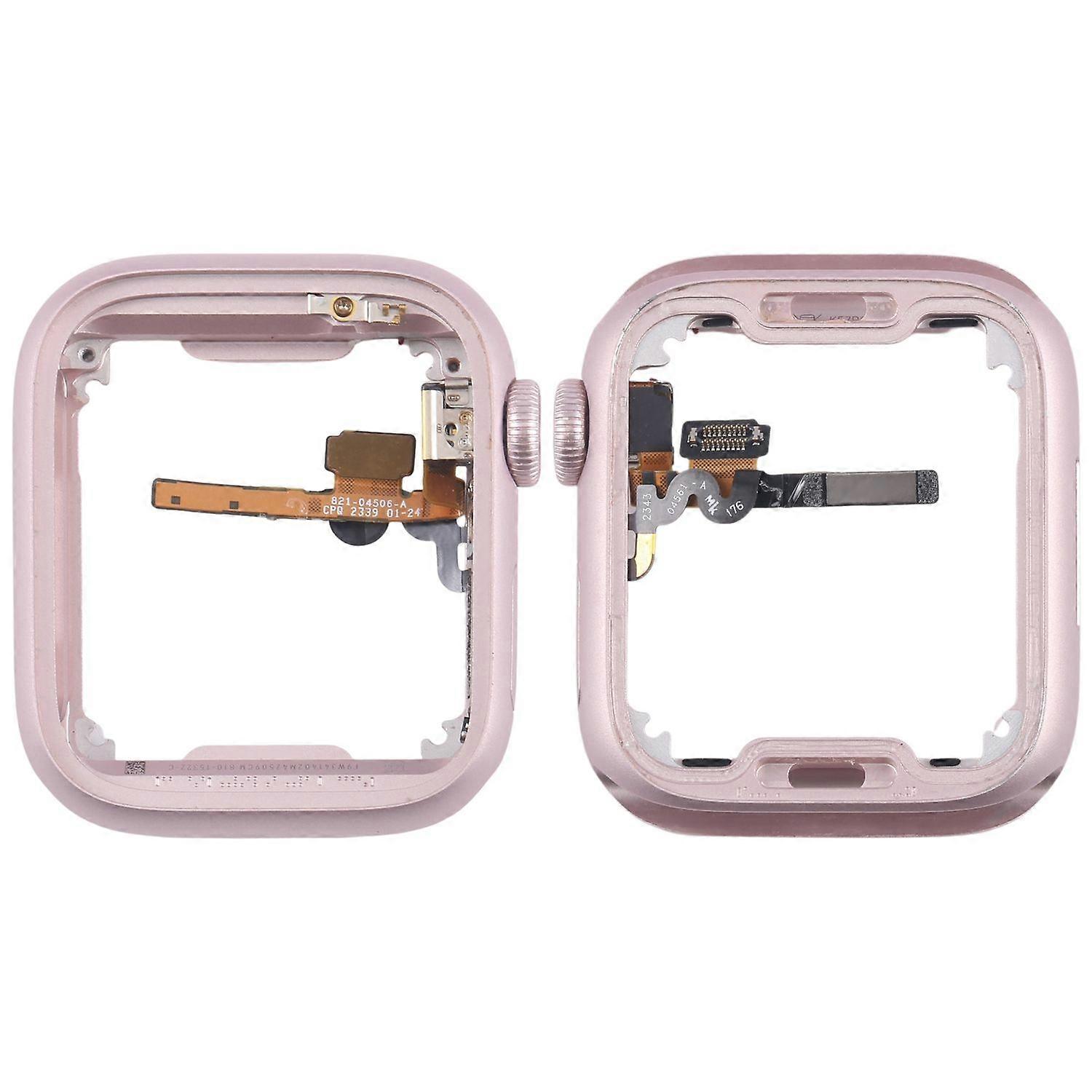 适用于 Apple Watch Series 9 45 毫米 LTE 中画框,带表冠和柔性电缆粉色
