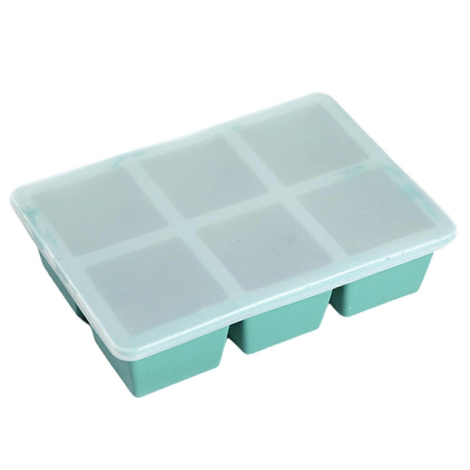 Ice Cube Mold 6/8 Grids Silicone Ice Making Tray Easy Release Large Square Cube Mold for Home