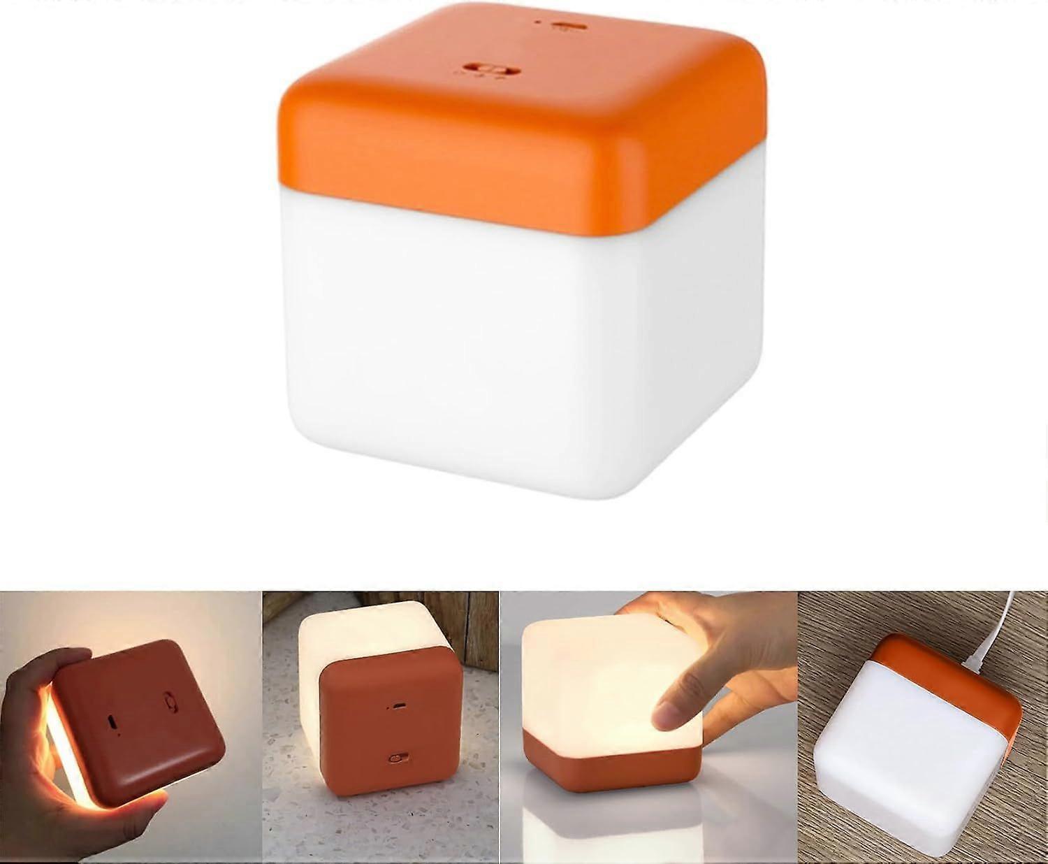 SBSG Baby Night Light, Nursery Night Lamp for Breastfeeding, Smooth Cube Flip Night Lamp,Flip Timer Night Lamp Block Light Movable Light,USB Rechargea