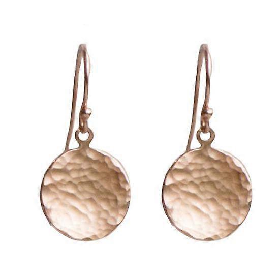 1 Pair Dangle Earrings Uneven Plating Round Sheet Hook Earrings for Banquet Party
