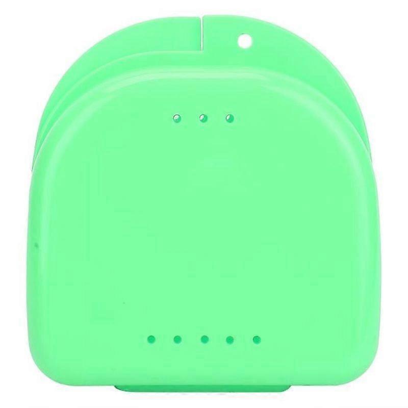 Mothinessto Denture Case - Hygiene Storage Box - Pink Green