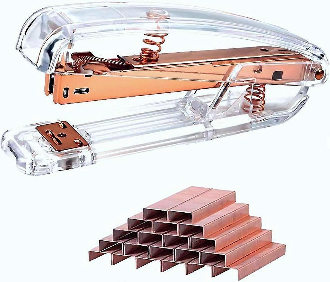 Stapler, Desktop, Office Stapler, 25 Sheet Capacity, Rose Gold