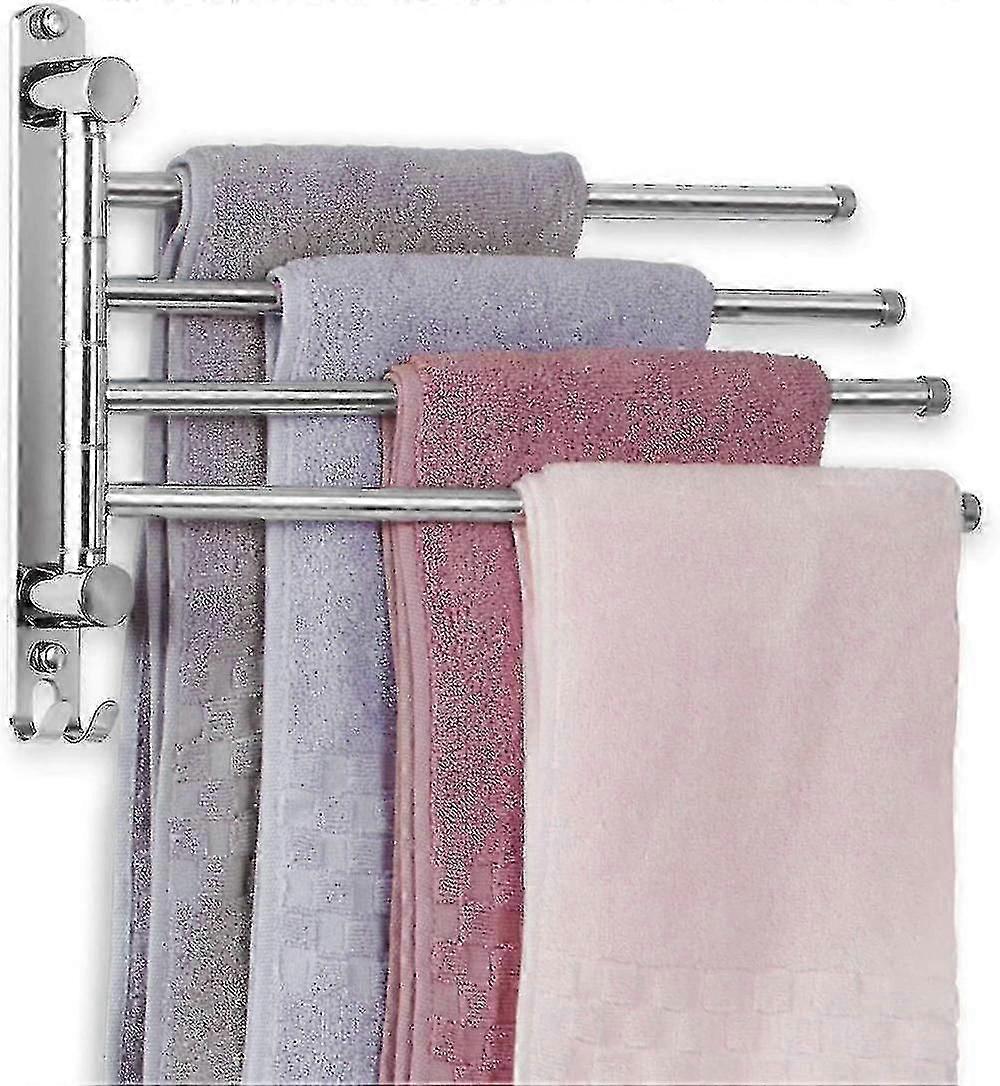 180 Swivel Towel Rack Stainless Steel Towel Rack With 4 Swivel