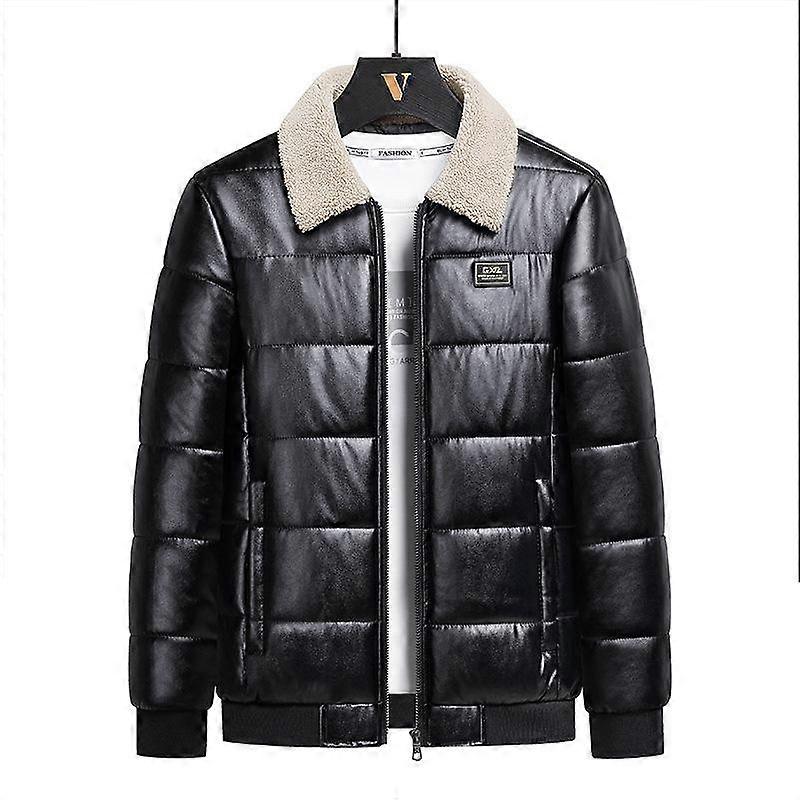 Leather Jacket for Men's PU Leather Middle-aged and Elderly Business Casual Jacket Spring and Autumn Men's Leather Jacket