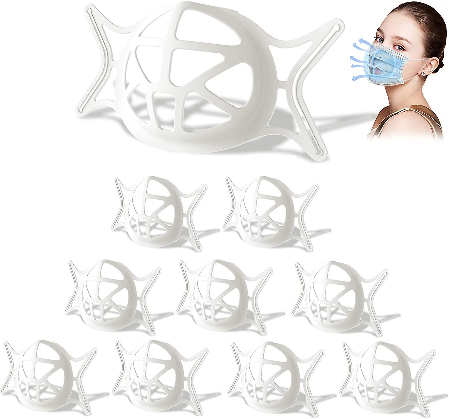Upgraded 3D Silicone Bracket Face Cool Bracket with Turtle Shape for More Breathing Room (White10PCS)