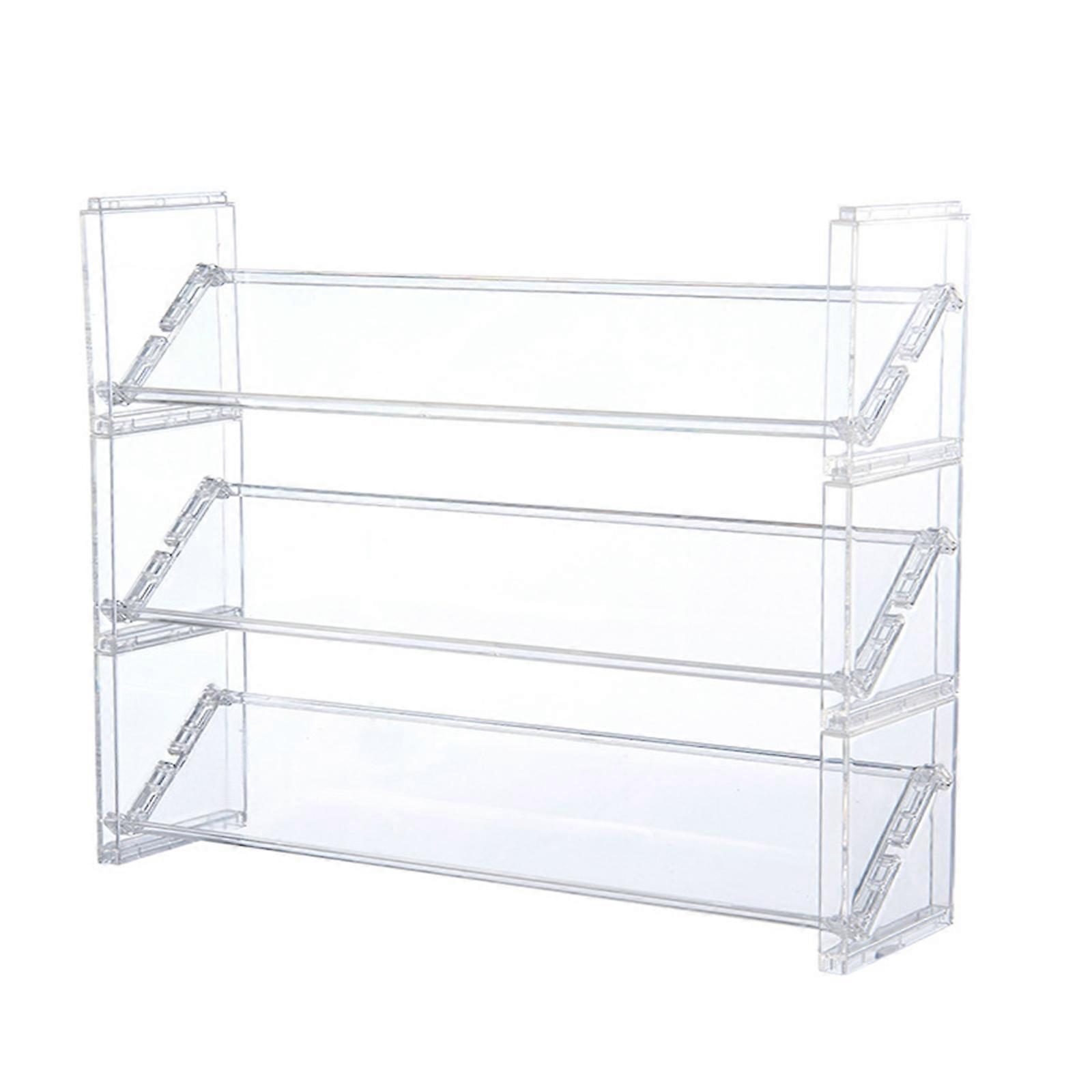 Multipurpose Clear Sturdy Plastic Makeup Holder with Multiple Layers Portable for Bedroom Accessory Organization