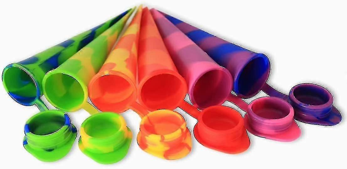 Kitchen Silicone Ice Lolly Mold, 6pcs Set for Making Ice Pops
