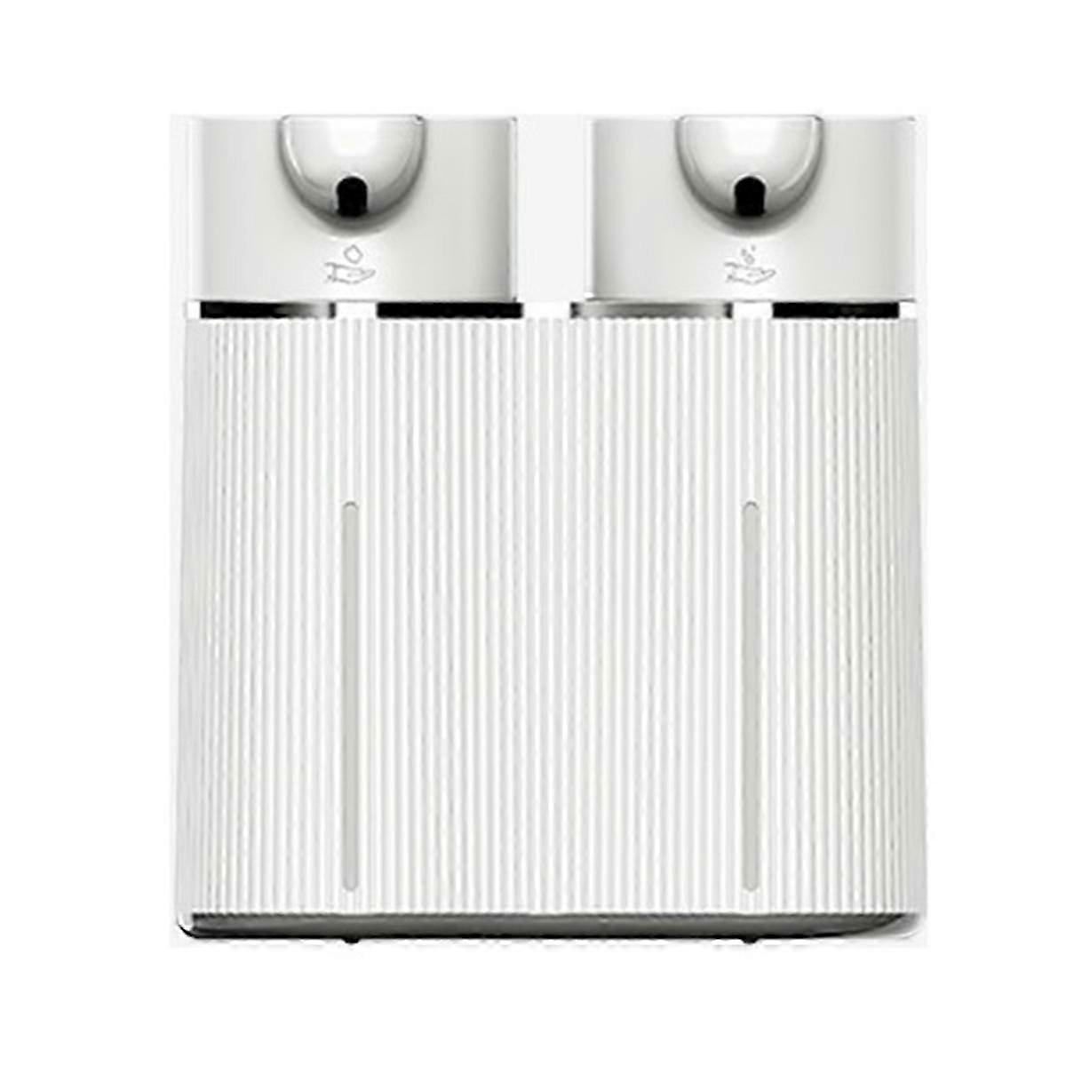Double- Automatic Foam+Liquid Soap Dispenser Wall-Mounted USB Rechargeable Disinfectant Distributor Infrared Sensor