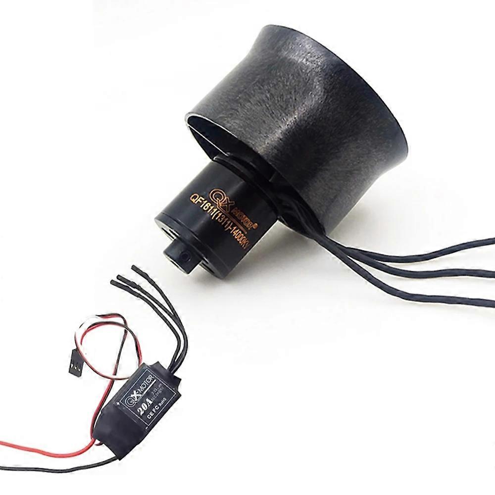 QX-MOTOR 30mm EDF 6-Blade Ducted Fan With QF1611-14000KV Brushless Motor 2-4S for RC Airplane