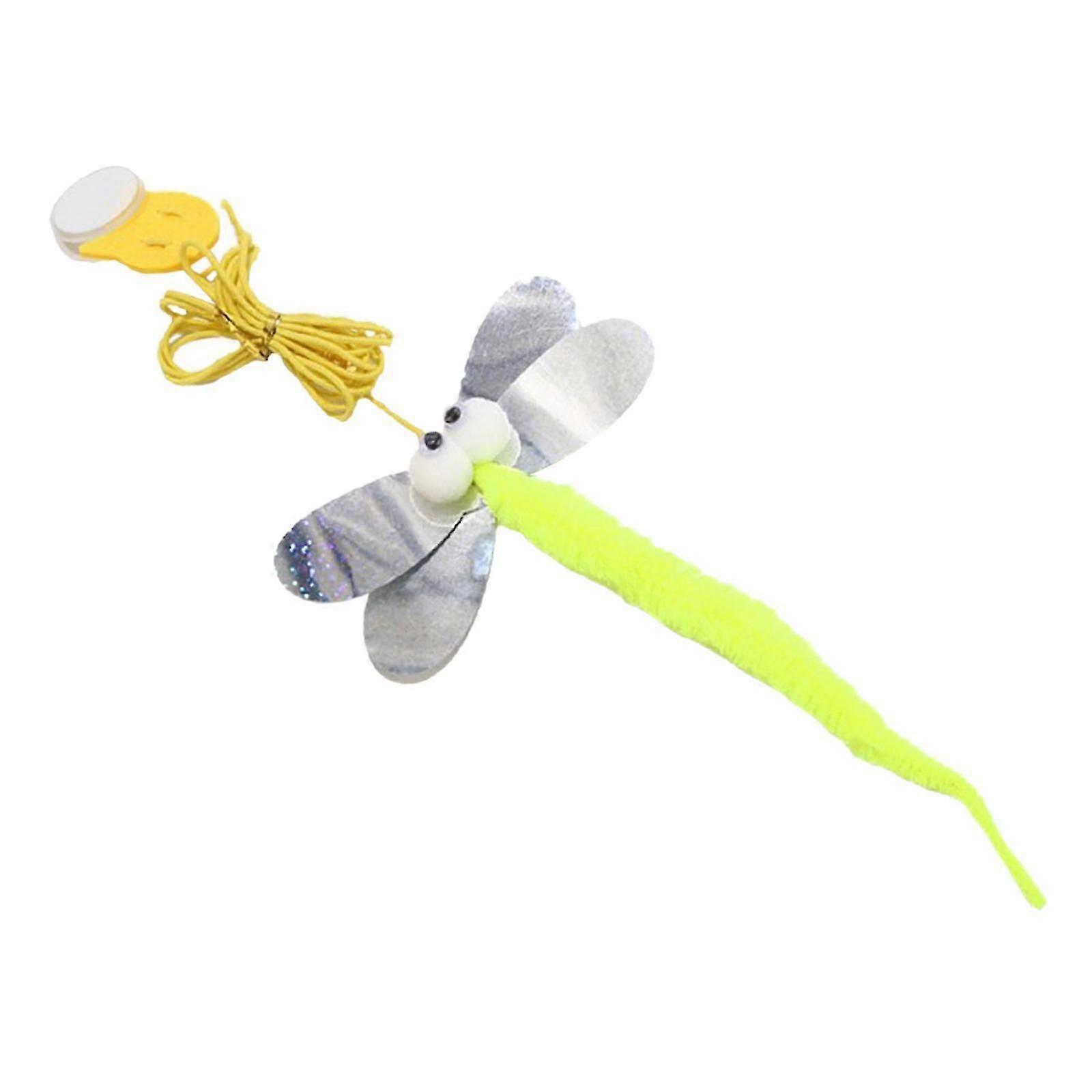 Pet Cat Teaser Toy for Indoor Cats Hanging Retractable Interactive Toy Dragonfly