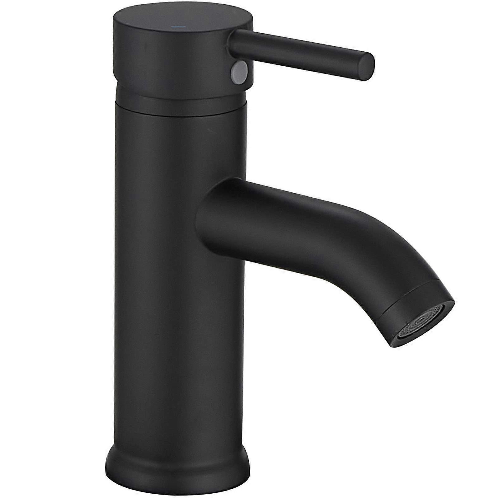Matte black bathroom faucet single hole model