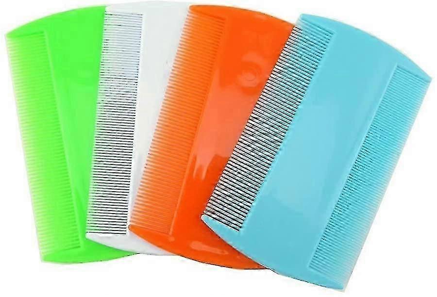 4 Pcs Grooming Flea Comb Flea Lice Combs Dog Cat Combs Hair Massaging Combs Lice Comb Pet Teeth Combs