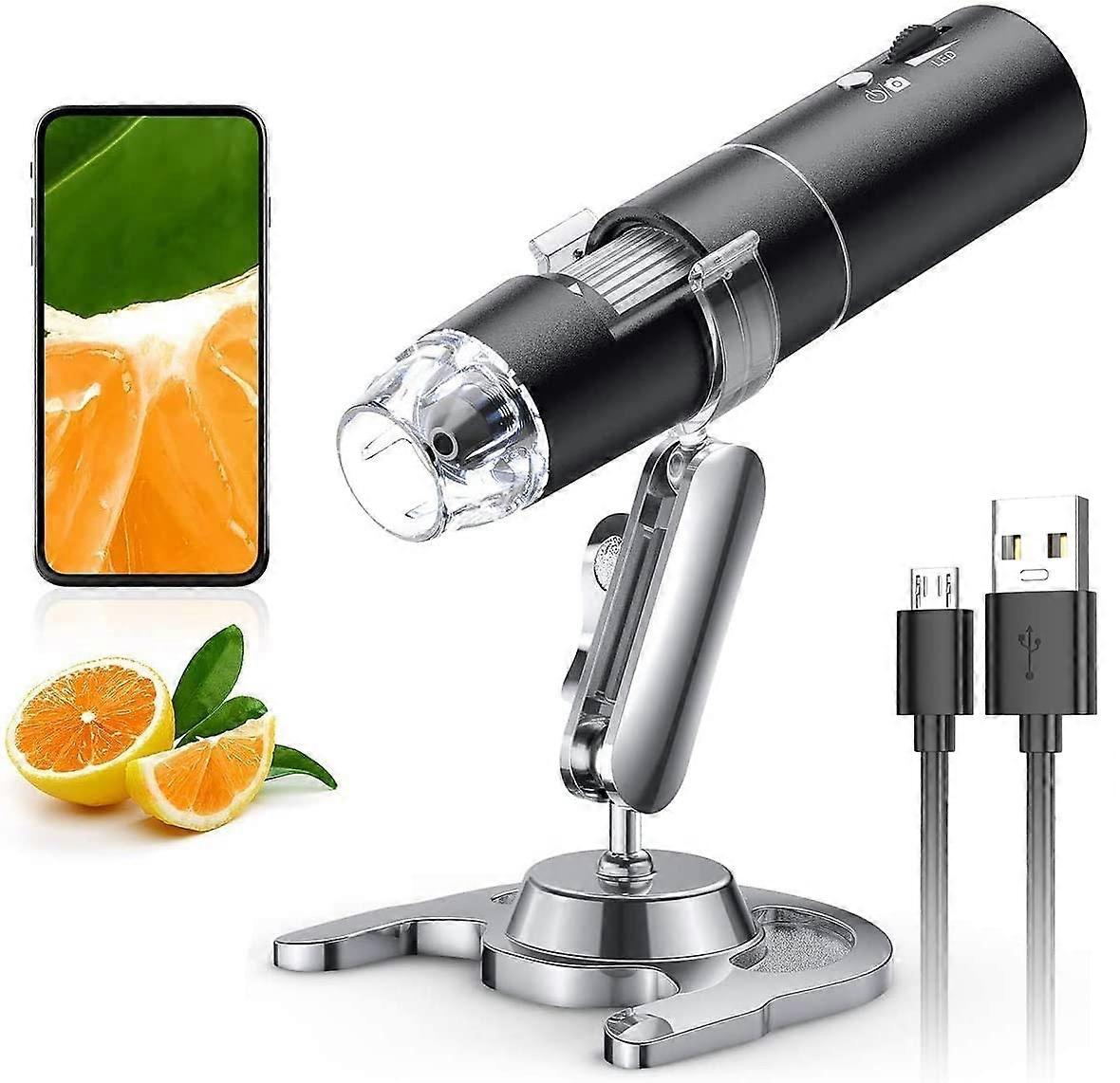 Microscope For Coin Stamp Collection, Rechargeable Bright Light With Hd Microscope Camera, Broad Compatibility For Live-View Zoom, Portable Magnifier