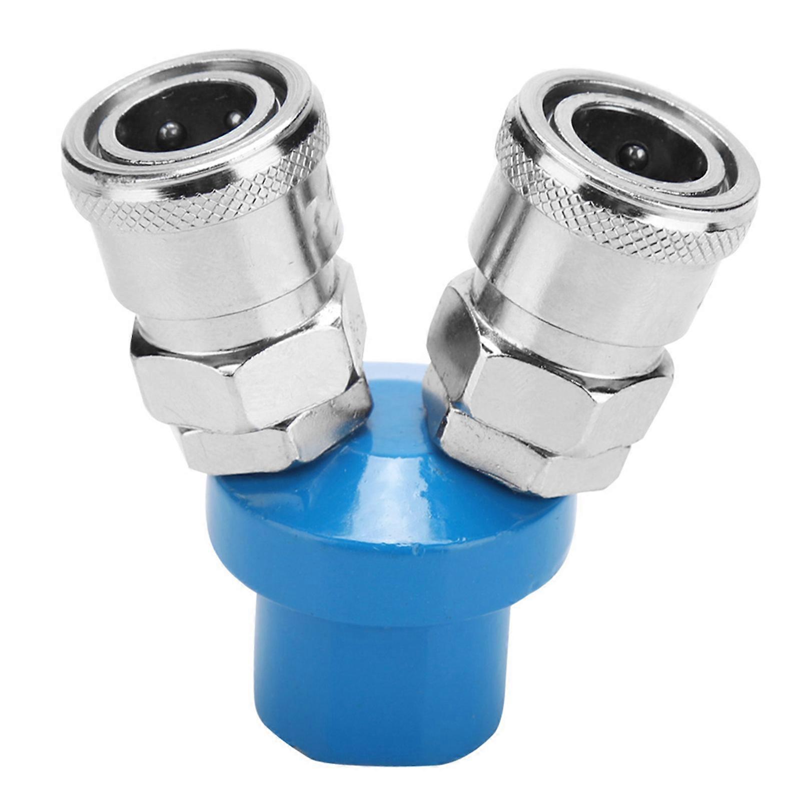 1/4" C Type Pneumatic Quick Fitting Air Pump Air Compressor Connector (2 Way)