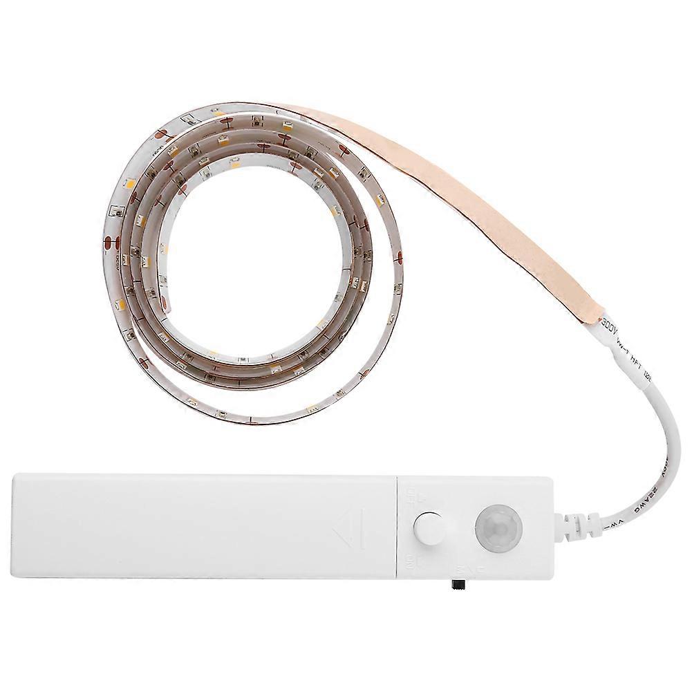 1M Battery Powered Wireless PIR Motion Sensor 30 LED Wall Night Lamp Wardrobe Strip Light No Wiring Required