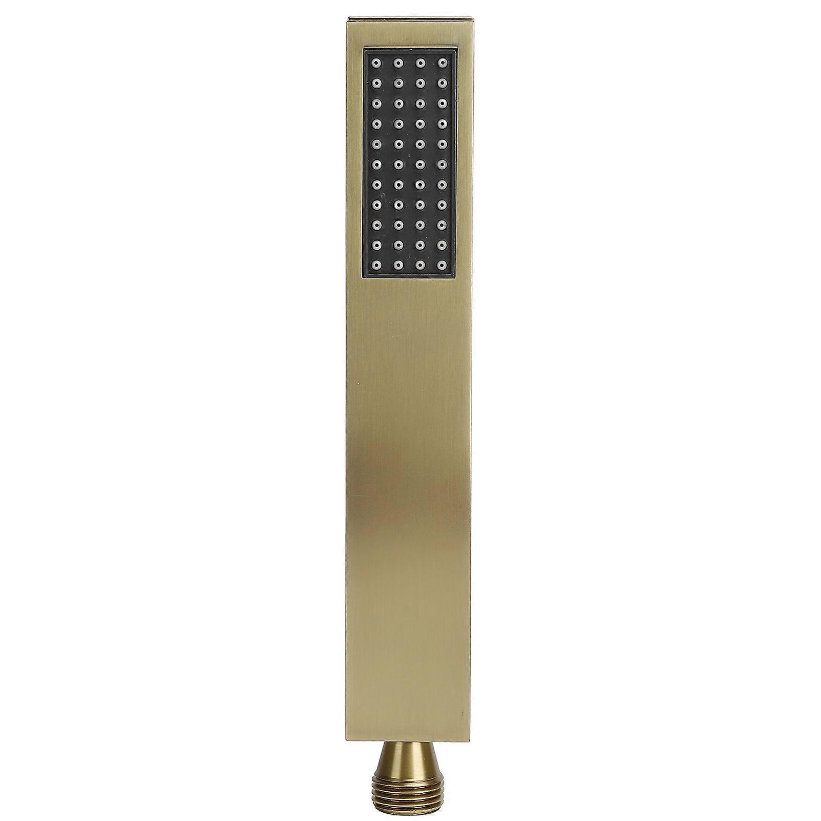 G1/2 Flat Square Shape Shower Head Hand-Held Full Copper Shower Sprayer for Bathroom, Chrome Finish, Adjustable Spray Settings